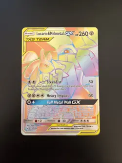 Lucario & Melmetal GX 224/214 - Pokemon Unbroken Bonds Sun Moon Secret Card LP+ - Image 1