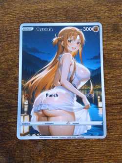 Beautiful Waifu Card - Asuna Night - Goddess ACG Custom DIY Fan Art Card - Image 1
