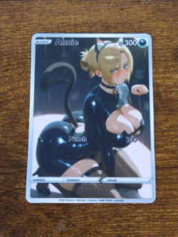 Beautiful Waifu Card - Annie Leonhart Catgirl Attack on Titan Goddess ACG Custom - Image 1