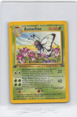 BUTTERFREE 33/64 - 1ST EDITION - Jungle Set - VINTAGE WOTC POKEMON CARD - LP/MP - Image 1
