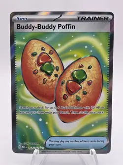 Pokemon Trainer Item Buddy-Buddy Poffin 167/132 Me01: Mega Evolution Holo NM - Image 1