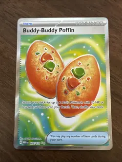 Pokemon Trainer Buddy-Buddy Poffin 167/132 Me01: Mega Evolution Ultra Rare Holo - Image 1
