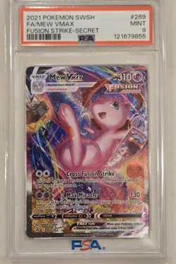 Mew VMAX 269/264 (Secret Alternate Art) 2021 SwSh Fusion Strike - PSA 9! - Image 1