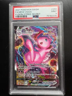 PSA 9 Mew VMAX 269/264 Alt Art Rare Fusion Strike - Pokemon TCG Card - Image 1