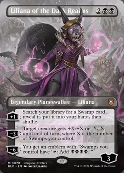 Liliana of the Dark Realms Borderless #78 | BLC Bloomburrow Commander | MTG - Image 1
