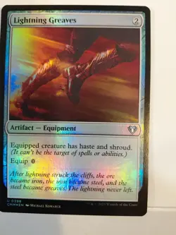 Lightning Greaves Commander Masters Foil - Image 1
