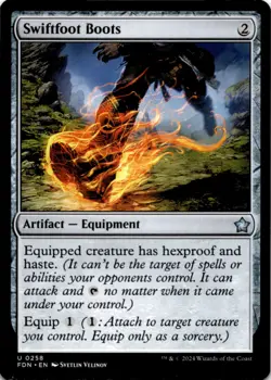 MTG Swiftfoot Boots Normal NM Foundations Magic 258 - Image 1