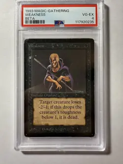 Weakness BETA 1993 MTG Magic the Gathering Vintage PSA 4 VG-EX - Image 2