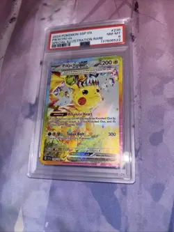 2024 Pokemon Surging Sparks En Pikachu Ex Special Illustration Rare #238 PSA 8 - Image 2