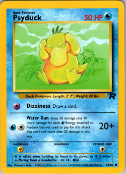 Pokemon TCG Psyduck Team Rocket 65/82 Regular LP. - Image 1