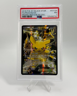 Pokemon Pikachu EX Red & Blue Coll. Black Star Full Art Promo XY124 PSA 7 - Image 1