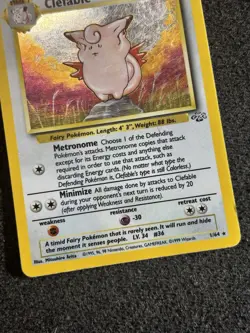 Clefable 1/64 Jungle Set Holo Rare Vintage Pokemon Card 1999 WOTC LP/MP - Image 3