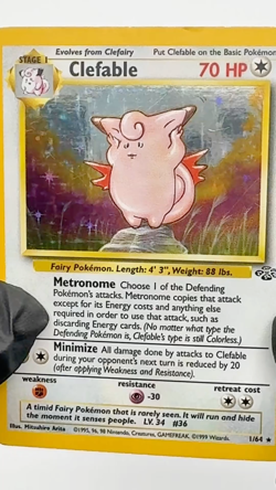 Clefable 1/64 Lightly Played Holo Rare Jungle Set 1999 Vintage Pokemon TCG - Image 2