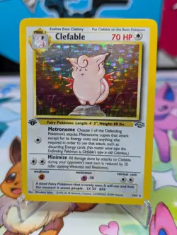 1st Edition Clefable 1/64 Jungle Set Holo Rare Vintage 1999 Pokemon Card - Image 1