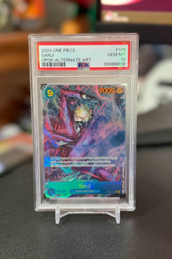 2024 ONE PIECE OP06-WINGS OF THE CAPTAIN ALTERNATE ART #119 SANJI PSA 10 - Image 3