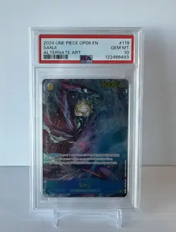 2024 ONE PIECE OP06-WINGS OF THE CAPTAIN ALTERNATE ART #119 SANJI PSA 10 GM - Image 1