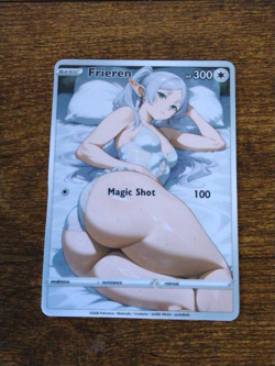 Beautiful Waifu Card - Frieren Bedtime - Goddess ACG Custom DIY Fan Art Card - Image 1