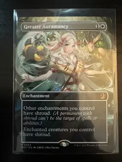 MTG Greater Auramancy #0064 Anime Borderless Mythic Wilds of Eldraine NM - Image 1
