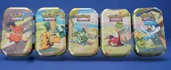 Pokemon Storage Tins Paldea Friends Mini Collector 5 Piece Tin Set/Please Read! - Image 1
