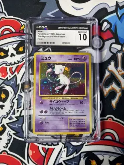 CGC 10 Mew No. 151 Holo JPN The Mystery of the Fossils Pokemon | Double Swirl! - Image 1