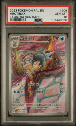 2023 POKEMON PAL EN-PALDEA EVOLVED ILLUSTRATION RARE #209 ARCTIBAX PSA 10 - Image 1