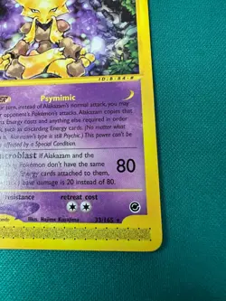 Alakazam 33/165 Rare Expedition E-Reader Regular Non Holo Pokemon Lightly Played - Image 3