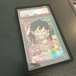 One Piece OP01-003 Monkey D Luffy Pre-Errata Alternate Art Leader PSA 10 - Image 1