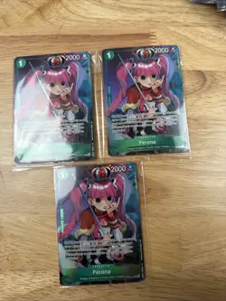 One Piece Perona OP09-034 Illustration Box Vol. 4 Promo Holo Sealed Lot Of 3 - Image 1
