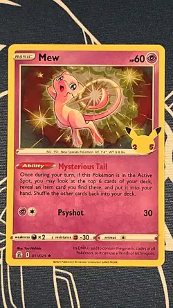 Pokemon TCG Mew Holo - 011/025 - Celebrations - Image 1