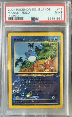2001 POKEMON MARILL REVERSE HOLO PROMO #11 SOUTHERN ISLANDS PSA 9 WOTC VINTAGE - Image 1