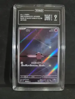 Cleffa 113/108 Art Rare Holo Japanese Sv3 Ruler Black Flame TAG 9 Pokemon Card - Image 1