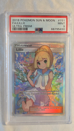 2018 POKEMON SUN & MOON ULTRA PRISM Full Art / Lillie (PSA-graded MINT 9) - Image 1