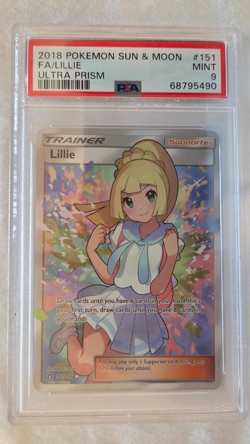 2018 POKEMON SUN & MOON ULTRA PRISM Full Art / Lillie (PSA-graded MINT 9) - Image 2