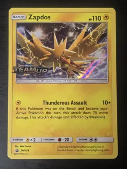 Zapdos SM159 - Team Up - Prerelease Black Star Promo - Pokemon - Image 1