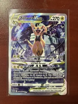 2023 Pokemon Zeraora VSTAR GG43/GG70 Crown Zenith Galarian Gallery Ultra Rare - Image 1