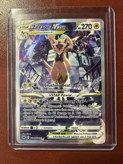 2023 Pokemon Zeraora VSTAR GG43/GG70 Crown Zenith Galarian Gallery Ultra Rare - Image 4