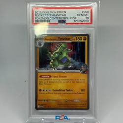 Team Rocket's Tyranitar PSA 10 Pokemon Center Exclusive Destined Rivals 096/182 - Image 1