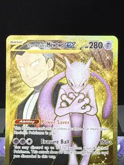 Pokemon Card Mewtwo ex 240/182 SV10 Destined Rivals Hyper Rare Near Mint - Image 2