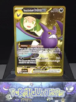Pokemon Card Team Rocket's Crobat ex 242/182 Hyper Rare Destined Rivals NM - Image 1