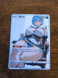 Beautiful Waifu Card - Rem Resting - Goddess ACG Custom DIY Fan Art Card - Image 1