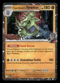 Team Rocket's Tyranitar - 096/182 - Destined Rivals Stamped Promo - NM/M - Image 1