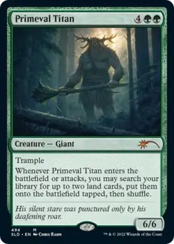 Primeval Titan (494) -Foil Near Mint MTG Secret Lair - Image 1