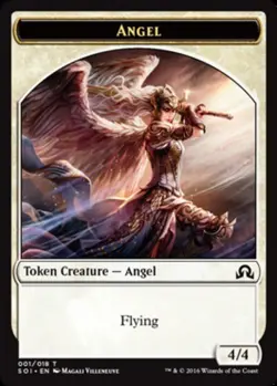 Angel Token Light Play, English Magic the Gathering MTG Shadows Over Innistrad - Image 1