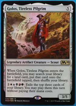Golos, Tireless Pilgrim (Prerelease) FOIL Core Set 2020 Promos NM (492021) - Image 1