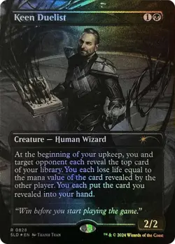 MTG Rainbow Foil Secret Lair (Sheldon's Spellbook) Keen Duelist - Image 1