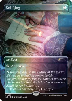 MTG Rainbow Foil Secret Lair (Sheldon's Spellbook) Sol Ring - Image 1