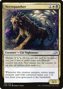 MTG Magic the Gathering Necropanther (196/434) Ikoria Lair of Behemoths LP - Image 1