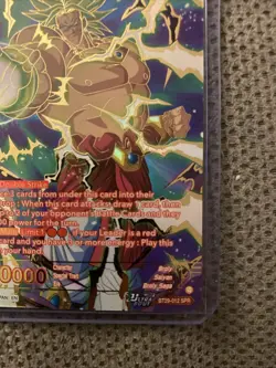 Dragon Ball Z Masters SS Broly Non-Stop Rampage (SPR) Fearsome Rivals BT29 Card - Image 4