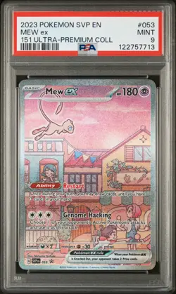 2023 POKEMON SVP EN-SV BLACK STAR PROMO 151 ULTRA-PREM COLL #053 MEW EX PSA 9 - Image 1