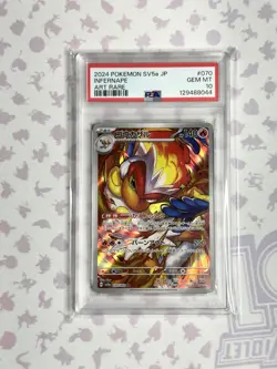 PSA 10 Gem Mint Infernape Art Rare 2024 Pokemon SV5a Japanese Crimson Haze #070 - Image 1
